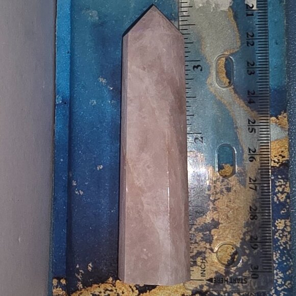 Rose Quartz Tower Natural Genuine Crystal - Picture 3 of 8